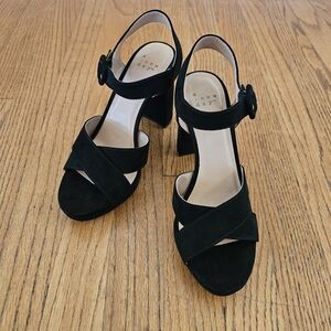 a new day Black Strappy Heels